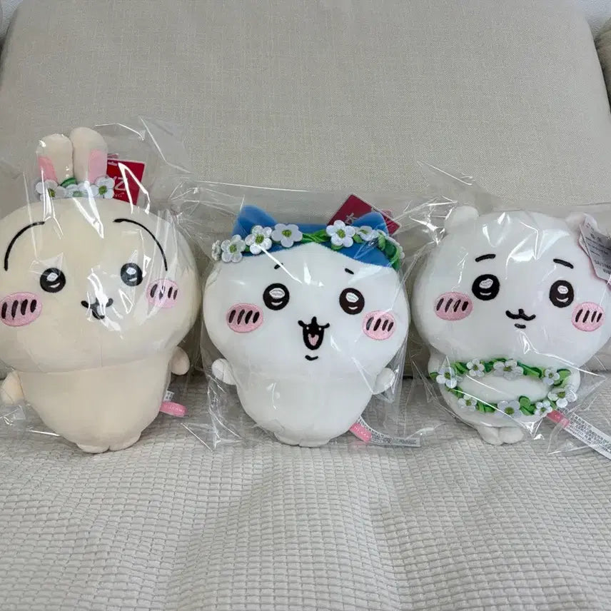 [SOLD OUT] 먼작귀 치이카와 하치와레 우사기 화관 중형인형 3종 일괄