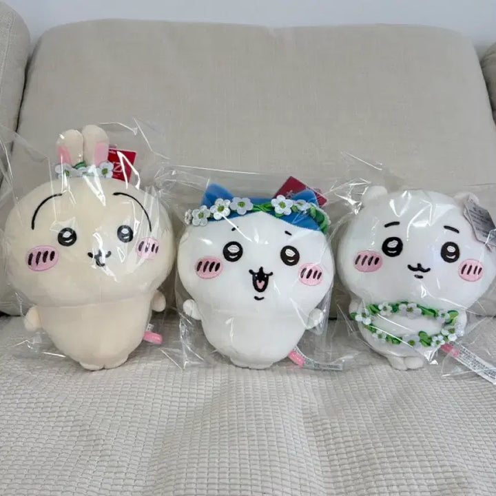 [SOLD OUT] 먼작귀 치이카와 하치와레 우사기 화관 중형인형 3종 일괄