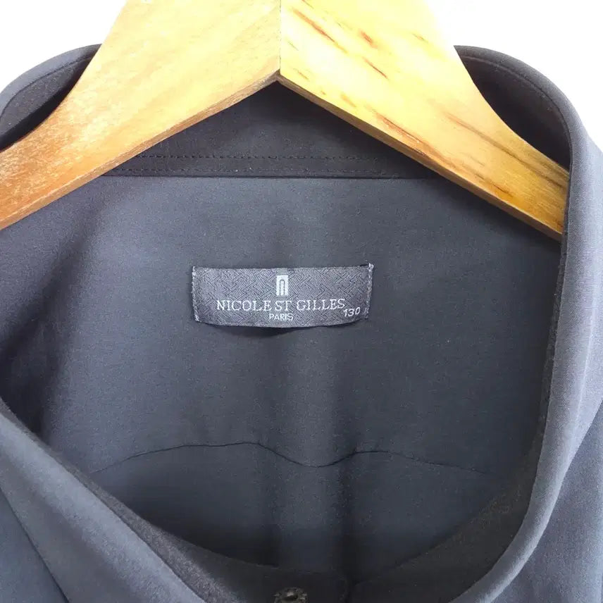 [BUNJANG] NicolSainz Black Short Sleeve Shirt 130 / 니콜생질르 블랙 반팔셔츠 130