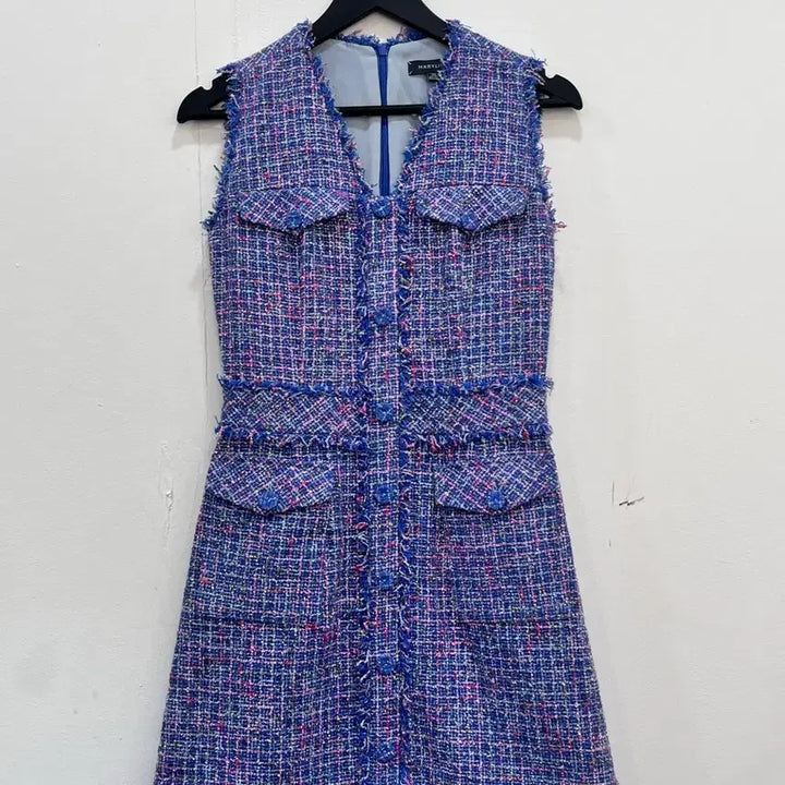 [BUNJANG] Maryling Tweed Pocket Sleeveless Dress / 메릴링 Maryling 트위드 포켓 민소매 원피스 36사이즈