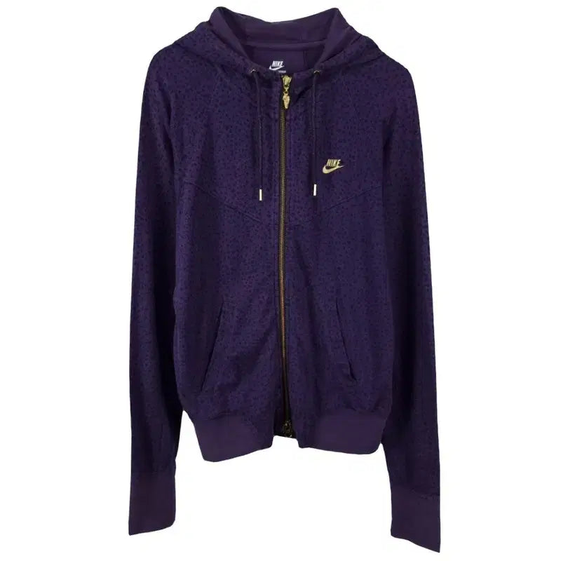 [BUNJANG] Nike Leopard Print Logo Hoodie Purple Women&