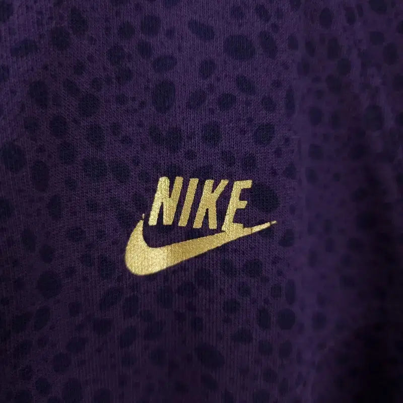 [BUNJANG] Nike Leopard Print Logo Hoodie Purple Women&
