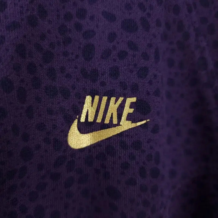 [BUNJANG] Nike Leopard Print Logo Hoodie Purple Women&