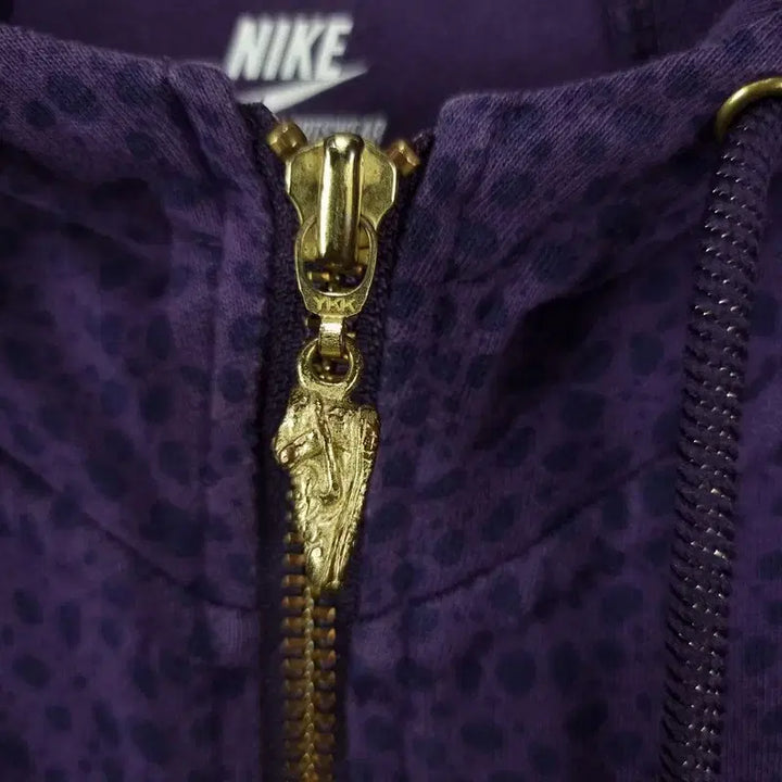 [BUNJANG] Nike Leopard Print Logo Hoodie Purple Women&