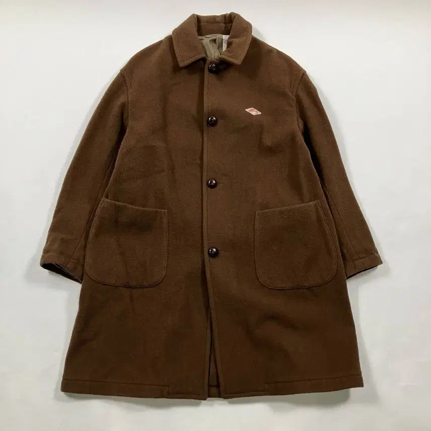 [BUNJANG] Danton Wool Mosser Coat Brown 36 / DANTON 단톤 스텐 카라 울모사 코트 브라운 36