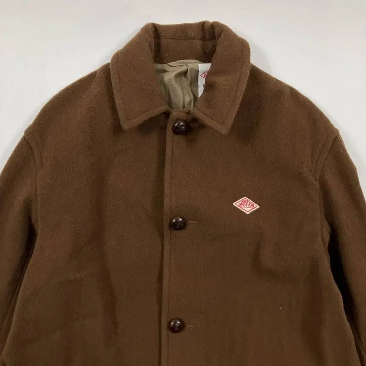 [BUNJANG] Danton Wool Mosser Coat Brown 36 / DANTON 단톤 스텐 카라 울모사 코트 브라운 36