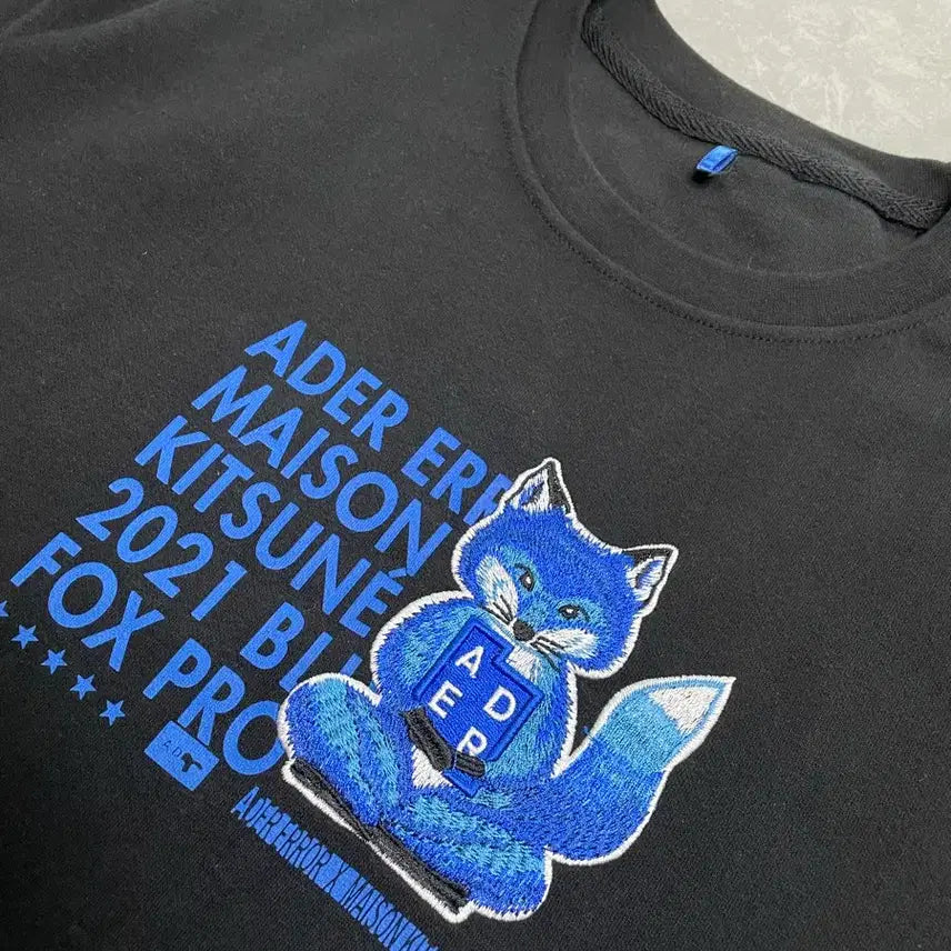 [SOLD OUT] 메종 키츠네 x 아더에러 메디테이션 폭스 티셔츠 블랙 [XL]