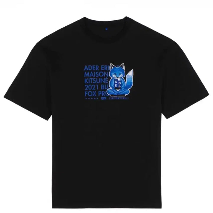 [SOLD OUT] 메종 키츠네 x 아더에러 메디테이션 폭스 티셔츠 블랙 [XL]