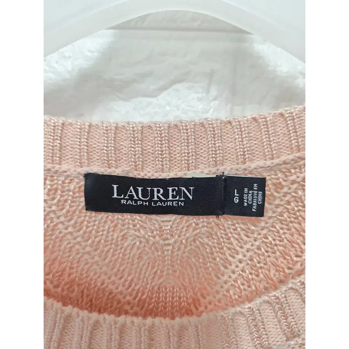 [BUNJANG] Polo Ralph Lauren Pink Short Sleeve Knit Top / L 폴로랄프로렌 핑크 반팔 니트 C821