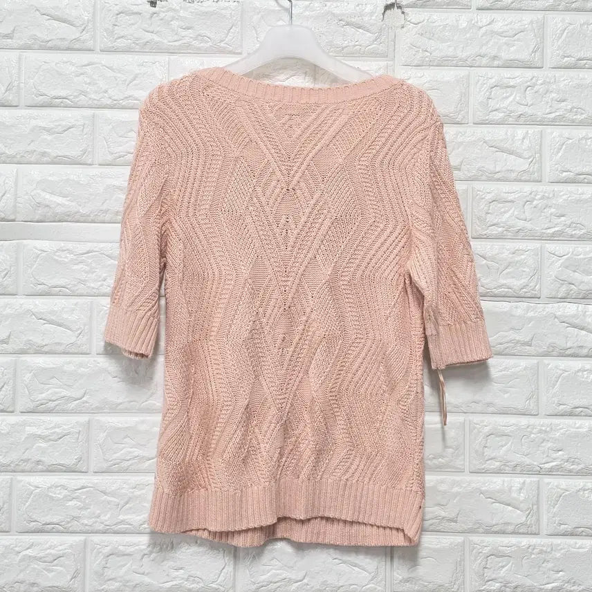 [BUNJANG] Polo Ralph Lauren Pink Short Sleeve Knit Top / L 폴로랄프로렌 핑크 반팔 니트 C821