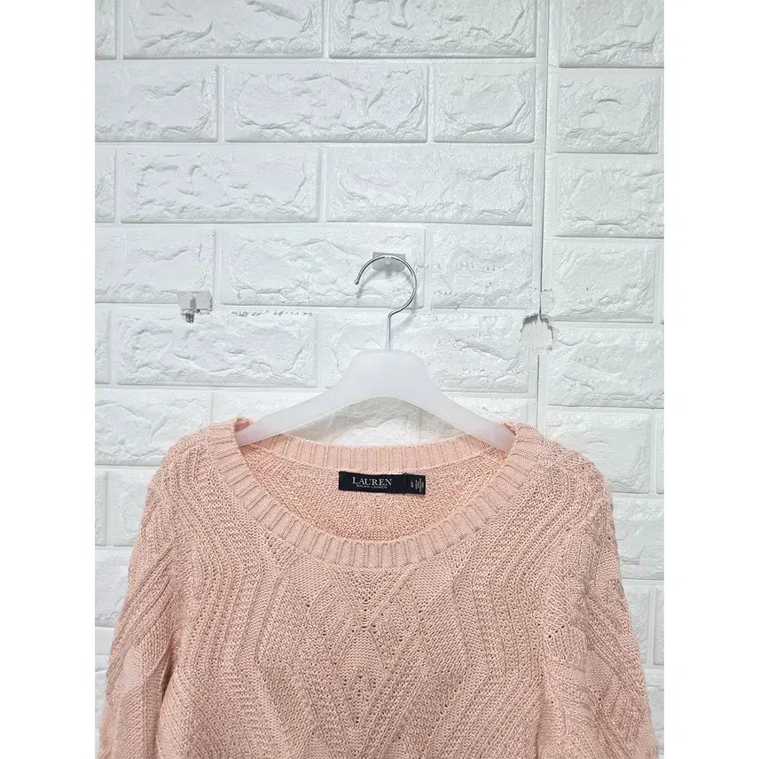[BUNJANG] Polo Ralph Lauren Pink Short Sleeve Knit Top / L 폴로랄프로렌 핑크 반팔 니트 C821