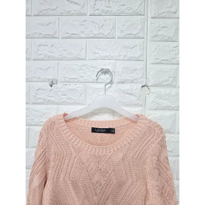 [BUNJANG] Polo Ralph Lauren Pink Short Sleeve Knit Top / L 폴로랄프로렌 핑크 반팔 니트 C821