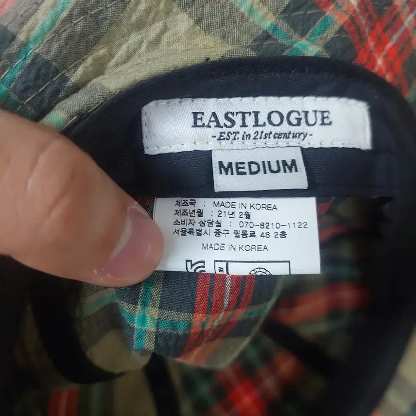 [BUNJANG] Eastlogue Check Bucket Hat / 이스트로그 체크 버킷모자