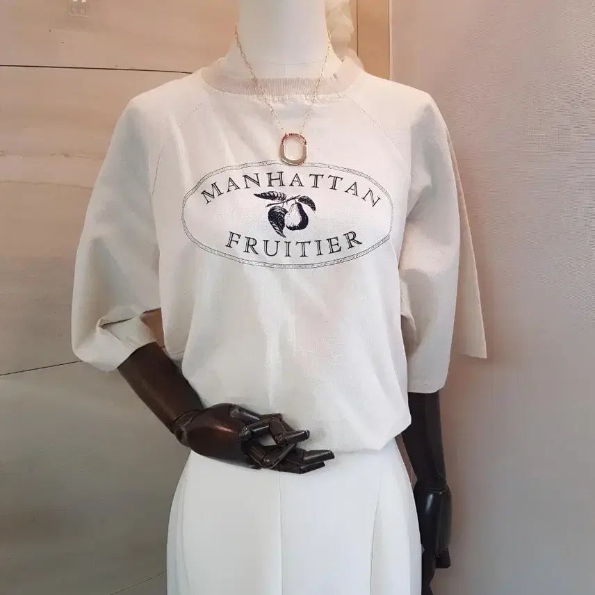 [BUNJANG] The Suri Linen Blend Short Sleeve Sweatshirt / 실착핏 최고 린넨무드 고급 반팔 맨투맨 새상품 55 66