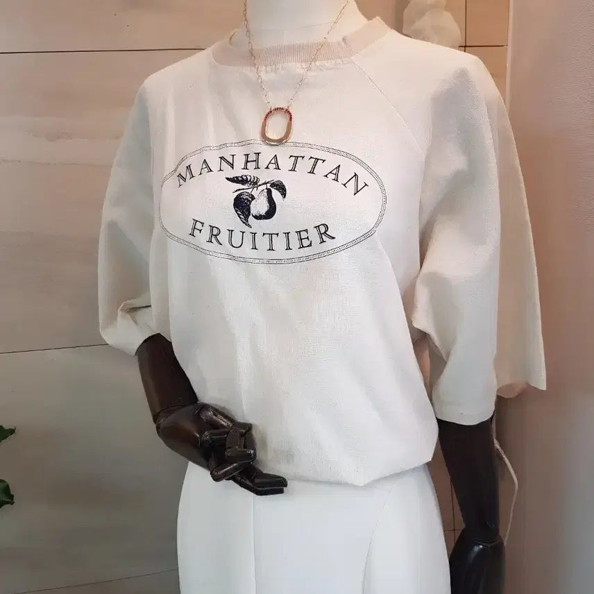 [BUNJANG] The Suri Linen Blend Short Sleeve Sweatshirt / 실착핏 최고 린넨무드 고급 반팔 맨투맨 새상품 55 66