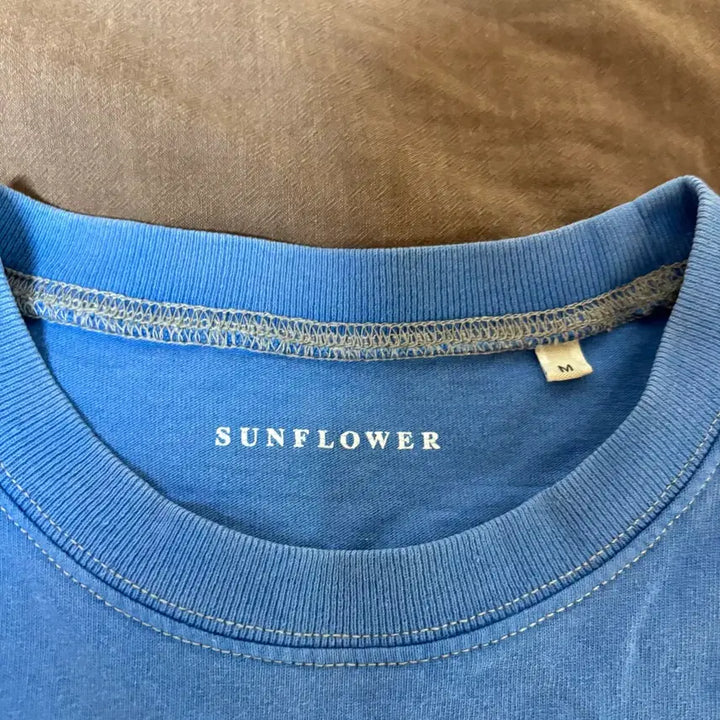 [BUNJANG] Sun Flower Blue Short Sleeve T-Shirt / [M] 선플라워 블루 반팔 티셔츠