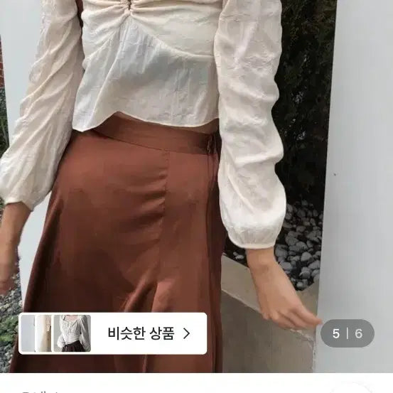 [BUNJANG] One Crease Shirring Blouse / 오네 크리즈 셔링 블라우스 페어리 히피 에스닉 빈티지