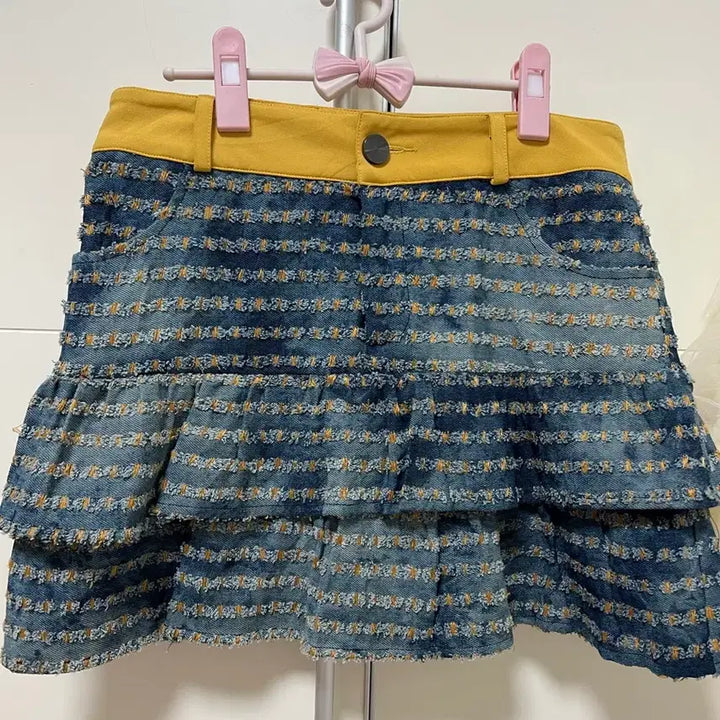 [BUNJANG] Vintage Mori Girl Denim Skirt / 일본빈티지 모리걸 데님 스커트 오네갸루