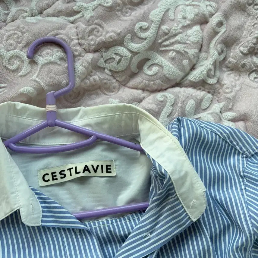 [SOLD OUT] 세라비 cestlavie 스트라이프 배색 셔츠