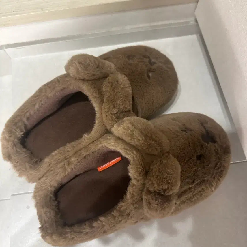 [BUNJANG] Teddy Bear Fluffy Slippers / 곰돌이 털슬리퍼