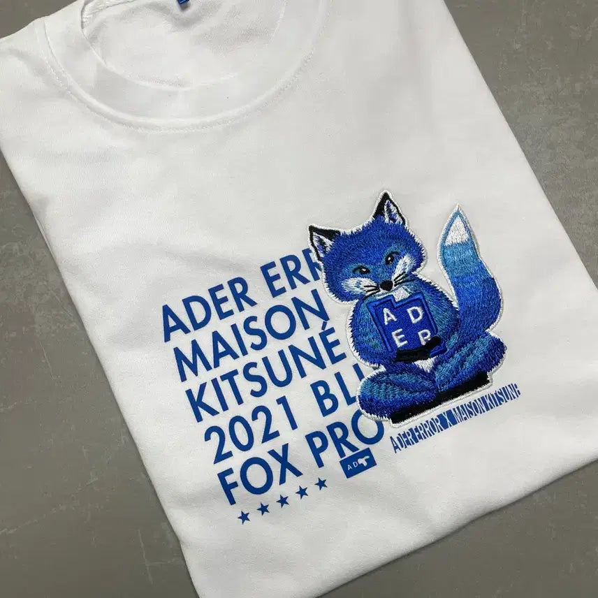[SOLD OUT] 메종 키츠네 x 아더에러 메디테이션 폭스 티셔츠 화이트 [XL]