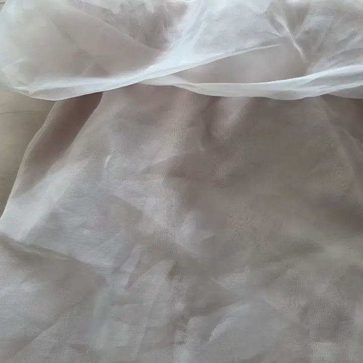 [BUNJANG] Fairy Organza Off-Shoulder Top / 페어리 오간자 오프숄더