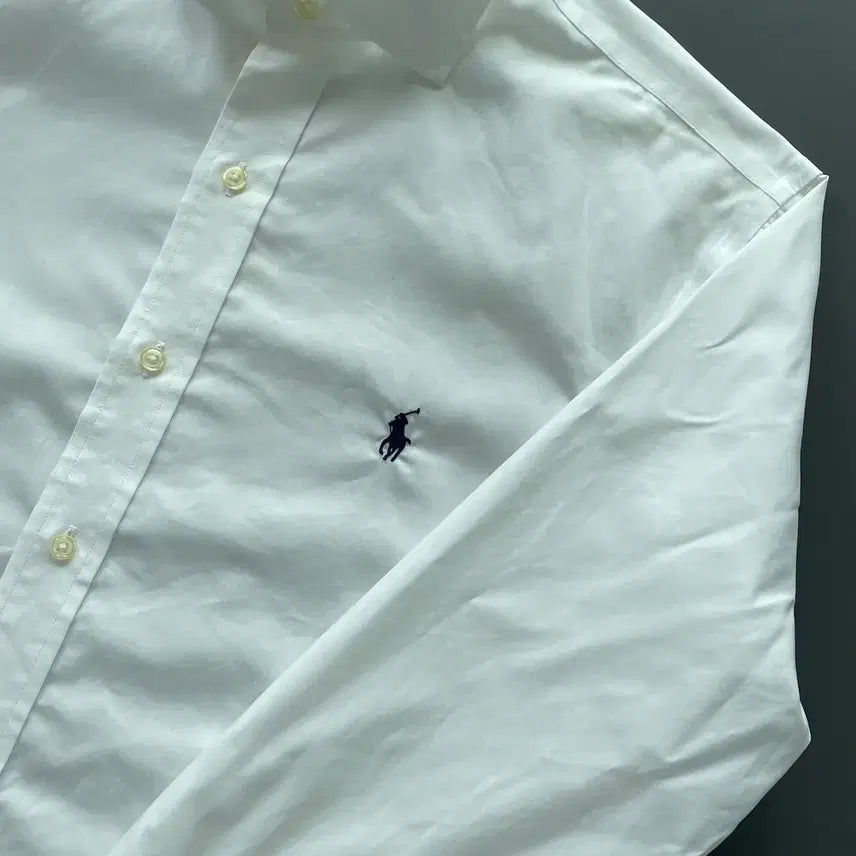 [BUNJANG] Polo Ralph Lauren Poplin Dress Shirt / [M] 폴로 랄프로렌 포플린 드레스 셔츠 커스텀 핏 이지 케어 QR인증