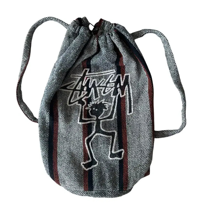 [BUNJANG] Stussy 90s Logo String Bag / 빈티지 90s Stussy 로고 스트링 백