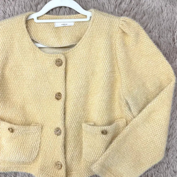 [BUNJANG] CIRCLE Tweed Jacket Yellow / CIRCLE 트위드 자켓 옐로우
