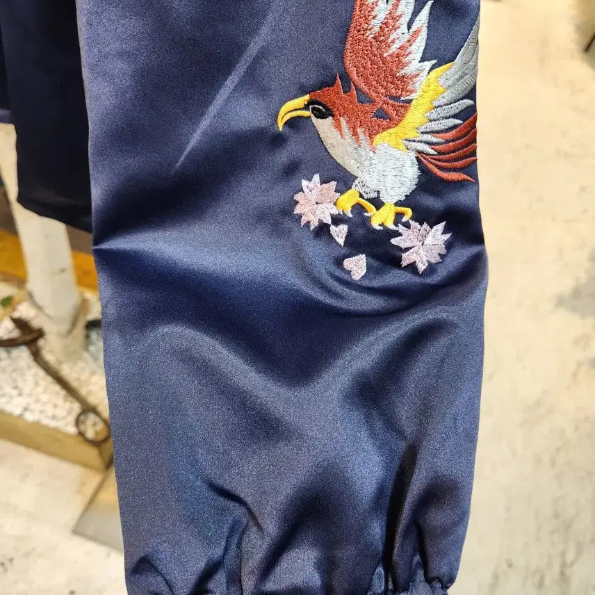 [BUNJANG] 12DEAN Black Label Tiger Embroidered Navy Jacket / 12DEAN 블랙라벨 타이거 자수 네이비 자켓