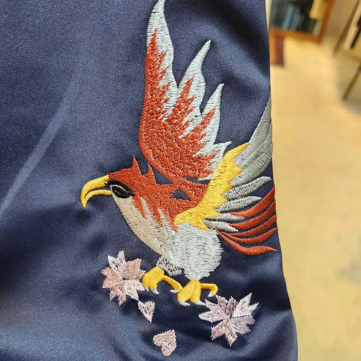 [BUNJANG] 12DEAN Black Label Tiger Embroidered Navy Jacket / 12DEAN 블랙라벨 타이거 자수 네이비 자켓