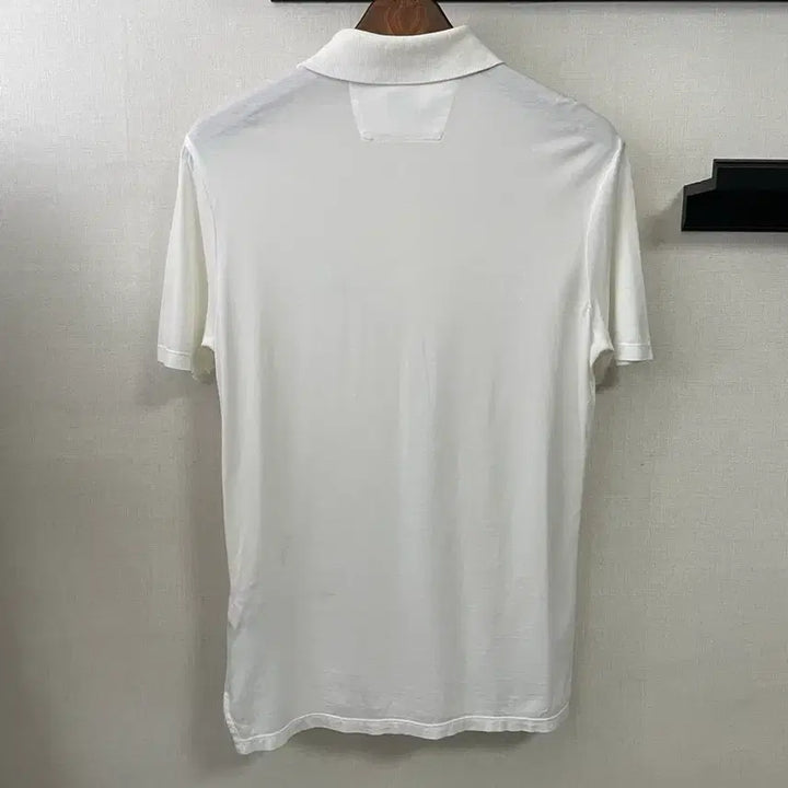 [BUNJANG] CP Company White Short Sleeve Polo Shirt 95 / CP 컴퍼니 화이트 반팔 폴로티 95