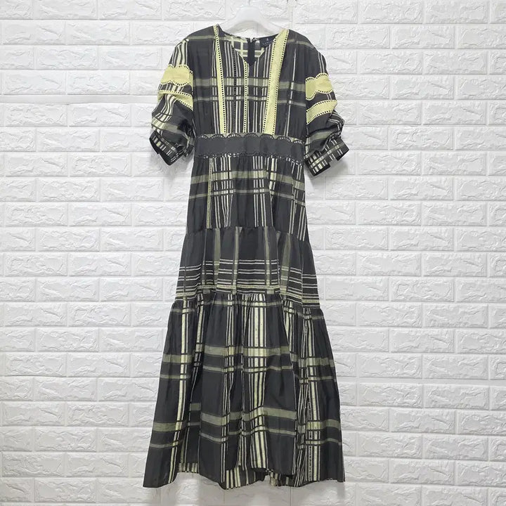 [SOLD OUT] M 19s 한섬 랑방 반팔 롱 원피스 C825