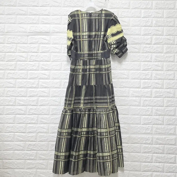 [SOLD OUT] M 19s 한섬 랑방 반팔 롱 원피스 C825