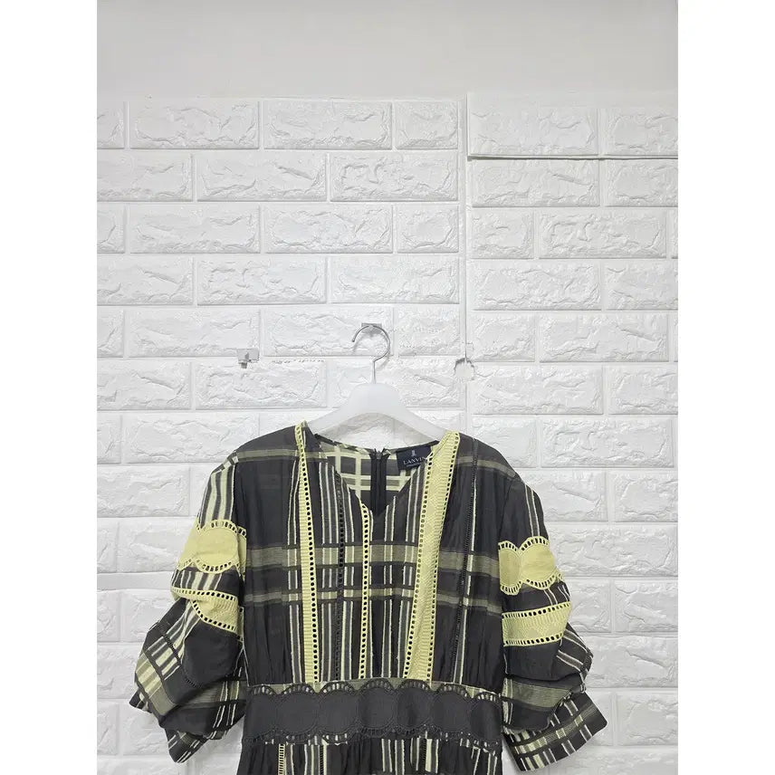 [SOLD OUT] M 19s 한섬 랑방 반팔 롱 원피스 C825