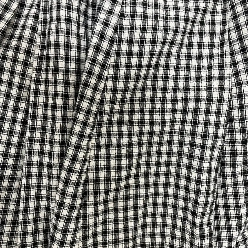 [BUNJANG] Black and White Check Long Skirt / 체크 스커트