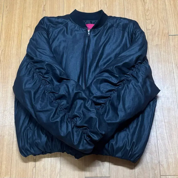 [BUNJANG] Mellow Wooalong Back Slit Washed MA-1 Jacket - Black (Size L) / Mellow 멜로우 우알롱 백 슬릿 워시드 MA-1 블랙 L