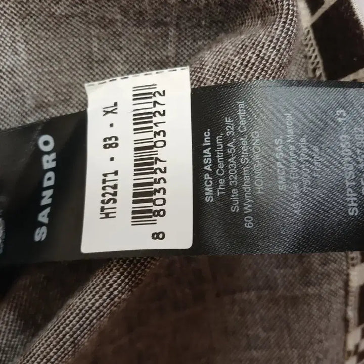 [SOLD OUT] SANDRO 산드로 브라운 체크 반팔 폴로티XL(105)