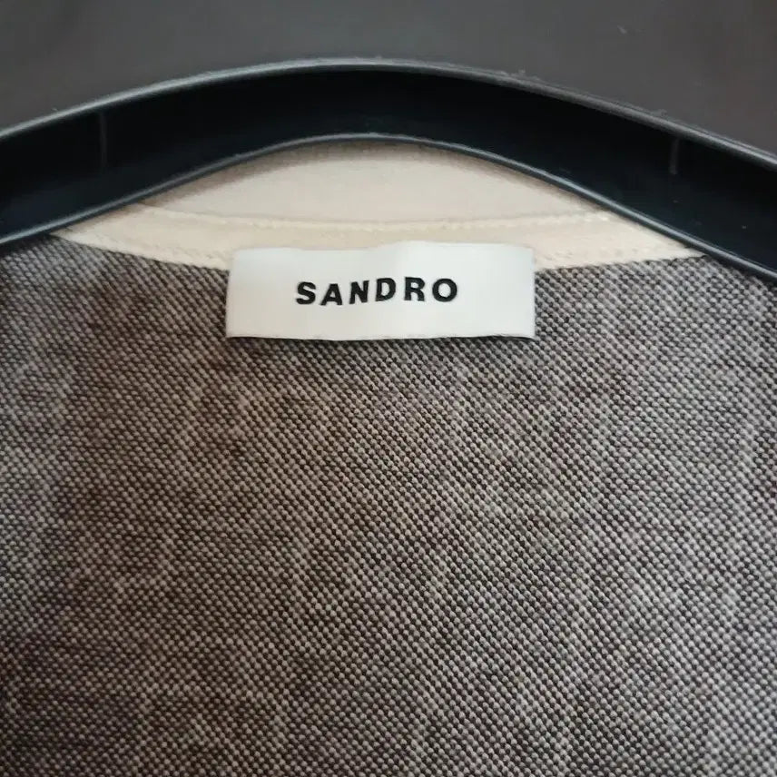 [SOLD OUT] SANDRO 산드로 브라운 체크 반팔 폴로티XL(105)