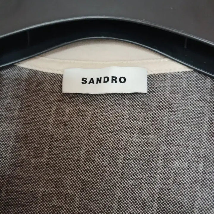 [SOLD OUT] SANDRO 산드로 브라운 체크 반팔 폴로티XL(105)