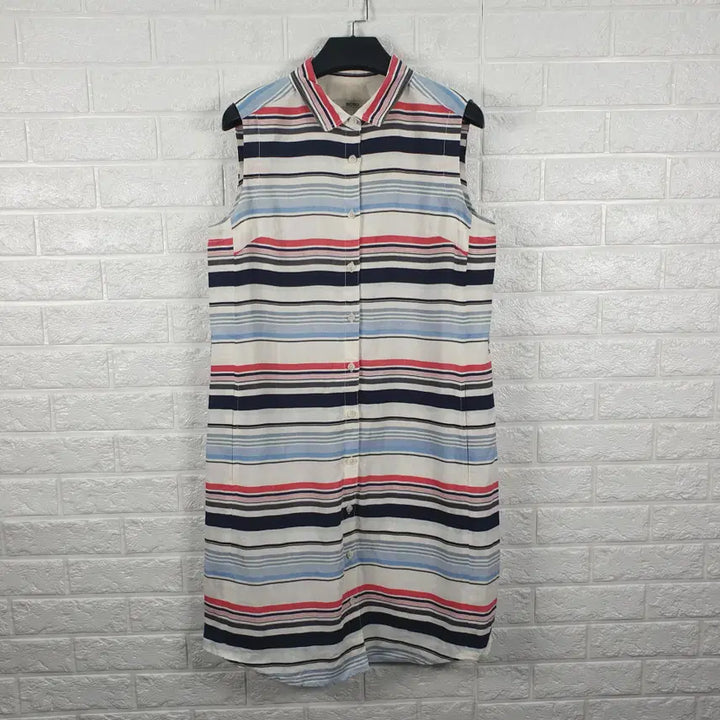[BUNJANG] BCBG Linen Sleeveless Shirt Dress / [66]BCBG 린넨 민소매 셔츠 원피스