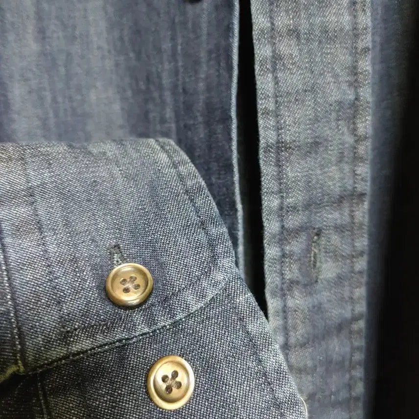 [SOLD OUT] 인더로우 WASHED DENIM SHIRT INDIGO BLUE 3