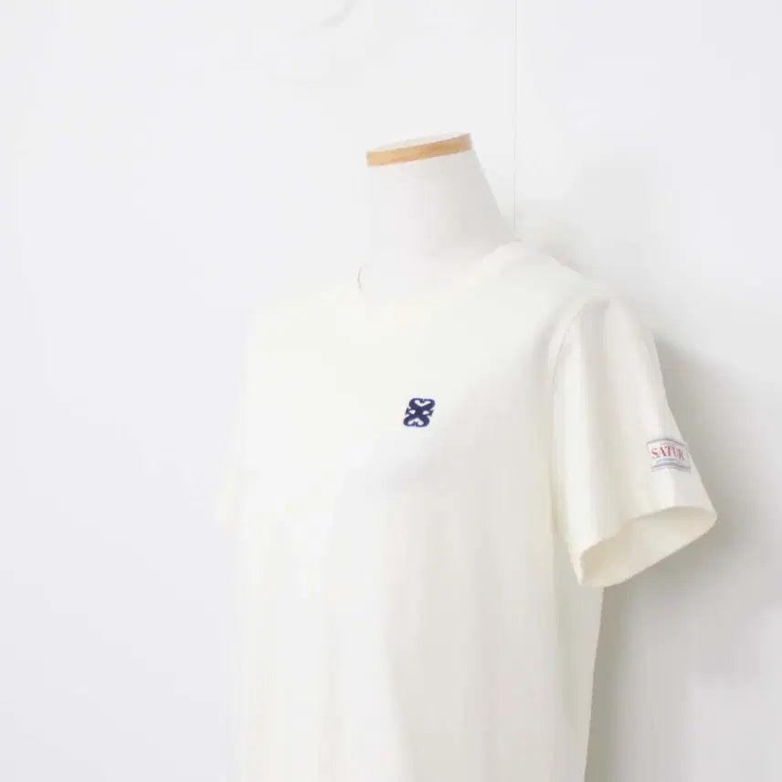 [SOLD OUT] 정품] 세터 여성 라운드티 반팔 아이보리 면  최신상 WS 정인샵