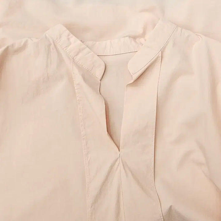 [BUNJANG] V-Neck Peach Blouse / A4296   브이넥 셔츠 블라우스
