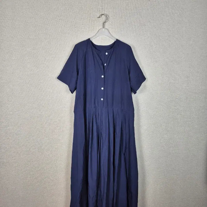 [BUNJANG] Simple Navy Short-Sleeve Dress / 