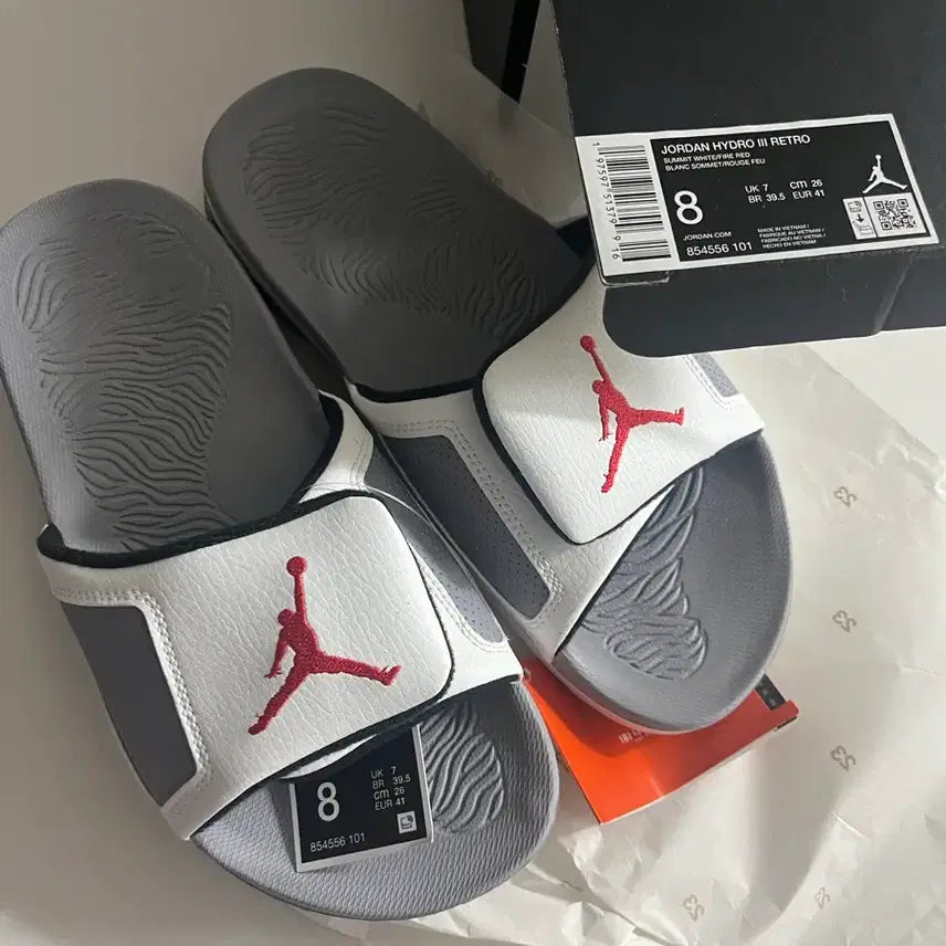 [BUNJANG] Nike Jordan Hydro 3 Grey Slippers / 나이키 조던 하이드로 3 회색 슬리퍼 854556-101