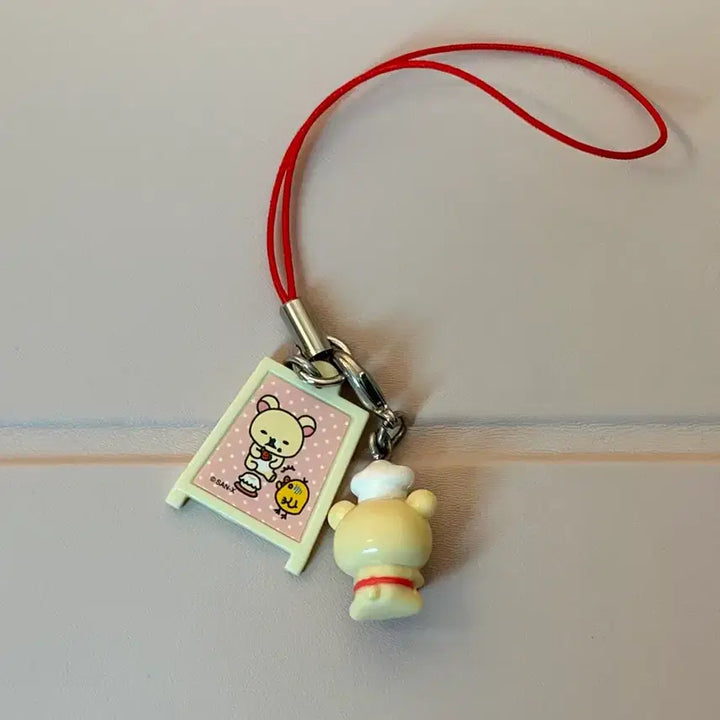 [BUNJANG] San-X Kori Rilakkuma Chef Figure Strap Keychain / 카페 요리사 코리락쿠마 피규어 스트랩 키링
