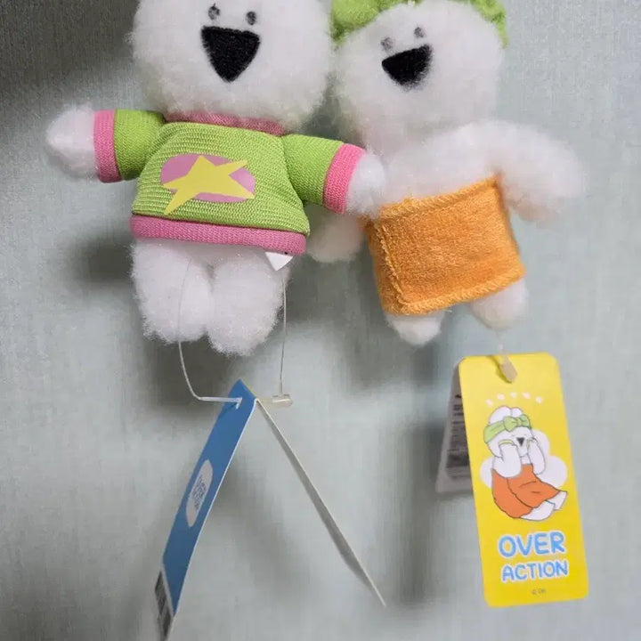 [BUNJANG] Action Rabbit Doll Keyring (Set of 2) / 액션토끼 인형키링 2개