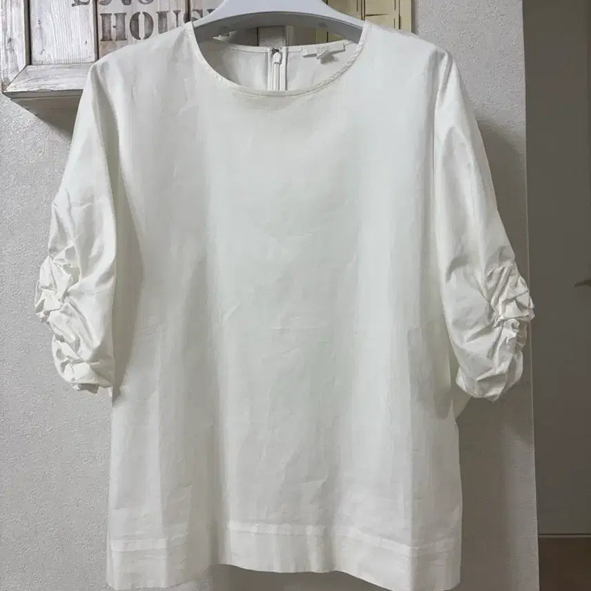 [BUNJANG] COS White Puff Blouse / COS 코스 화이트 퍼프 블라우스