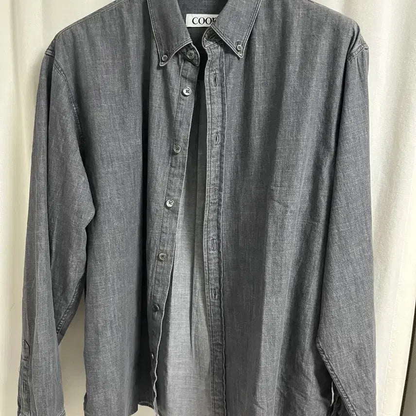[BUNJANG] Coore 26SS Button-Down Shirt Washed Gray (S) / 쿠어 26ss 버튼다운데님셔츠 워시드그레이 s사이즈